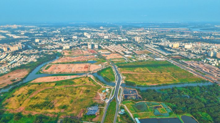 hực tế tiện ích công viên và kênh đào The Global City tháng 4 2026